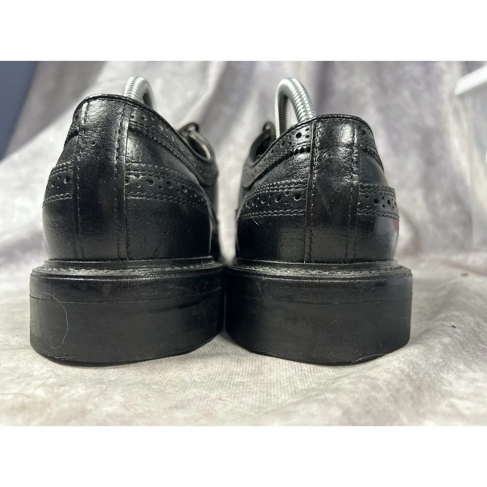 Merrell Mens 10 Black Leather Wingtip Oxford Dress Shoes Made in USA